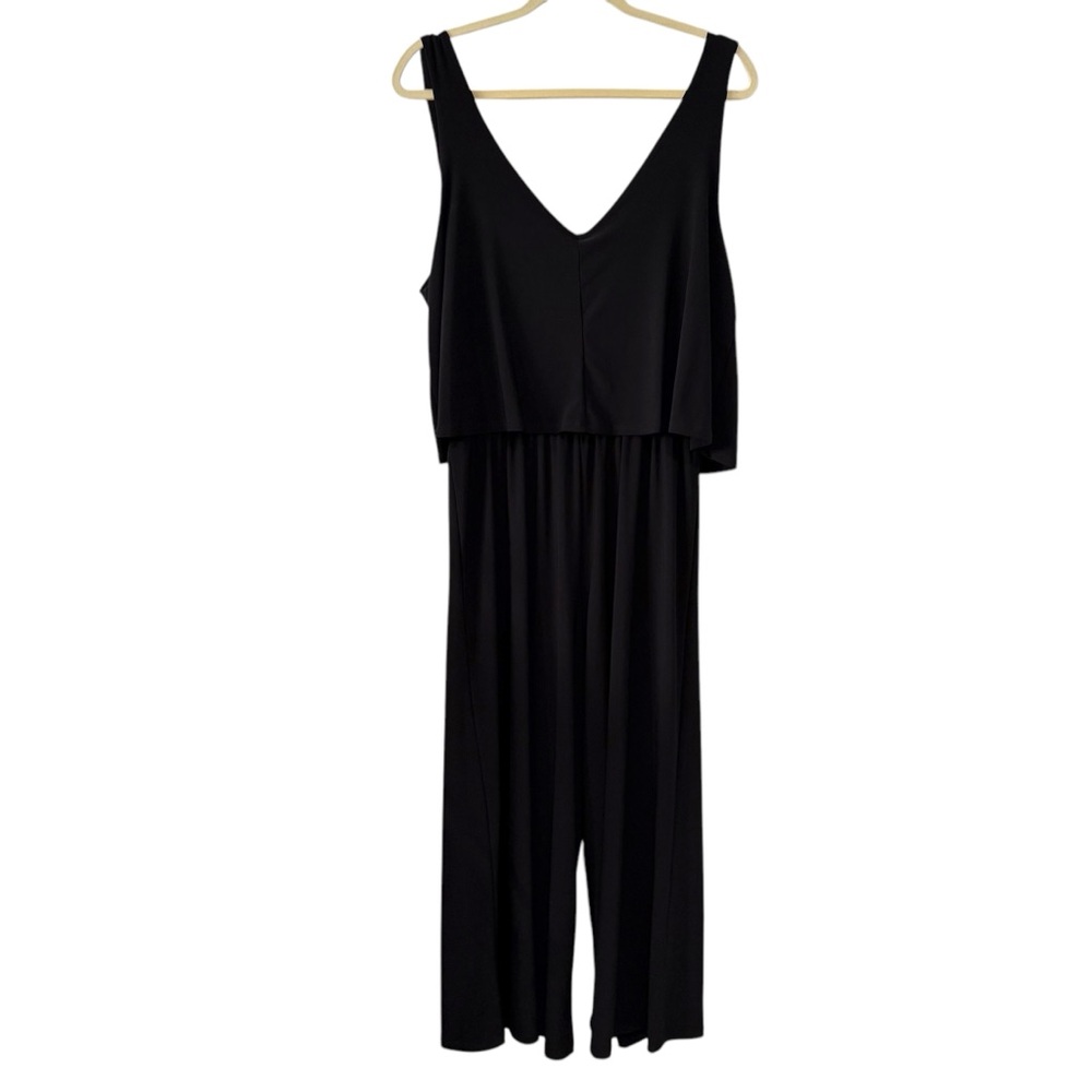 Annalee + Hope Black Wide Leg Sleeveless Jumpsuit - Size Large